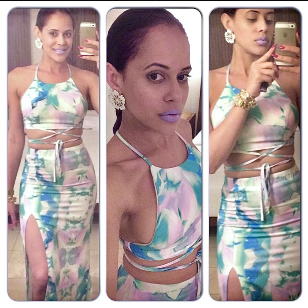 TWO PIECES SKIRT MATCHING SET